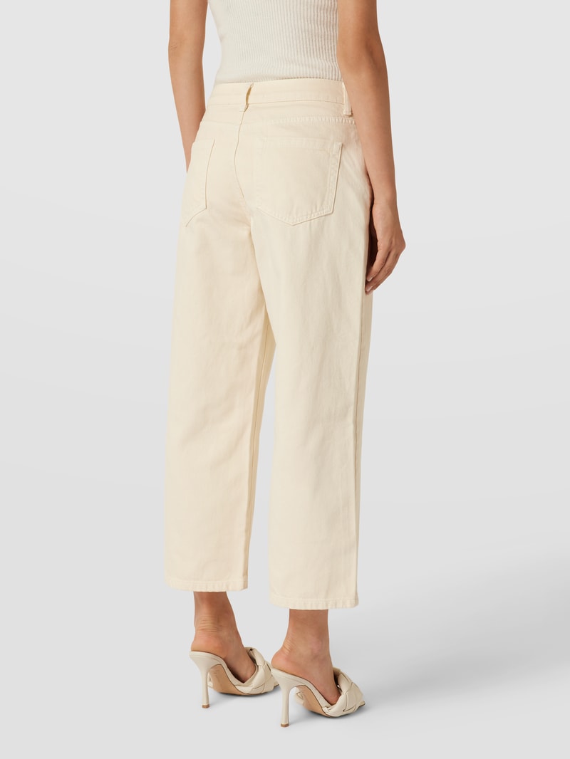 Jeans mit Strukturmuster in offwhite