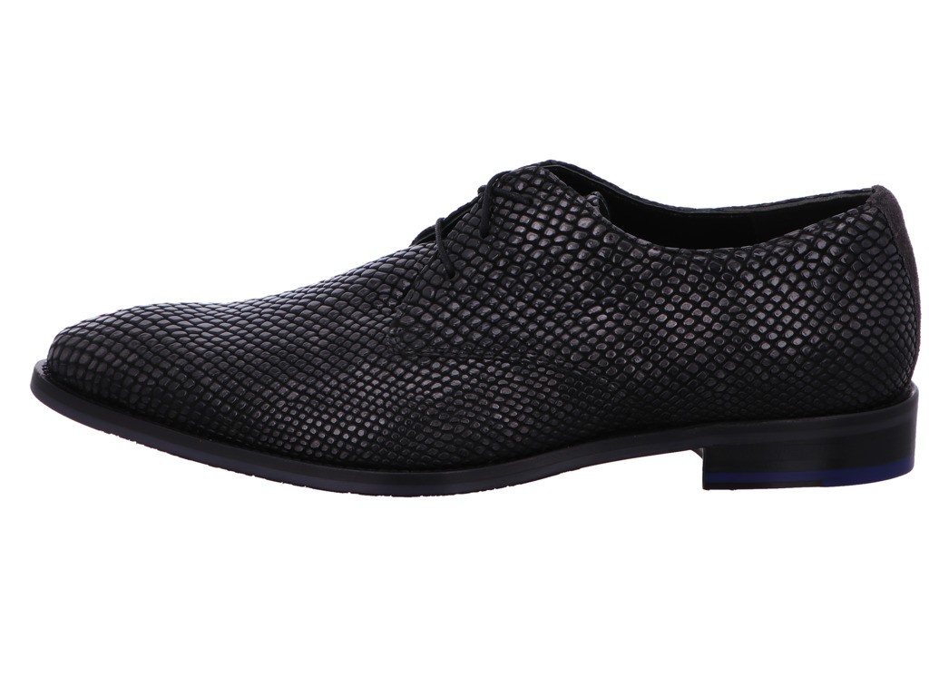 FLORIS VAN BOMMEL Business Schuhe grau Floris Dressed Antracite Print