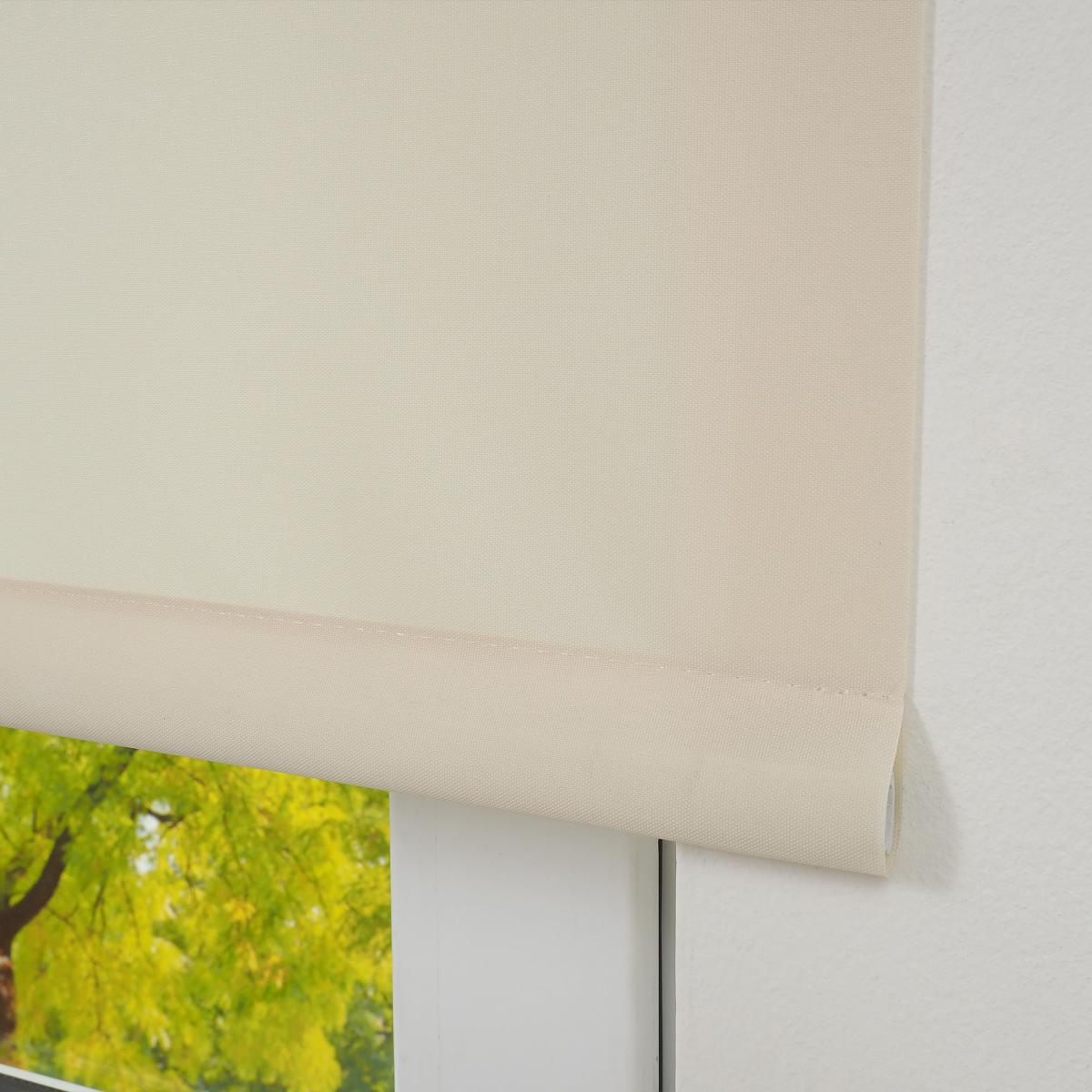 Bella Casa Mittelzugrollo Uni, lichtdurchlässig, 82 x 180 cm Cream