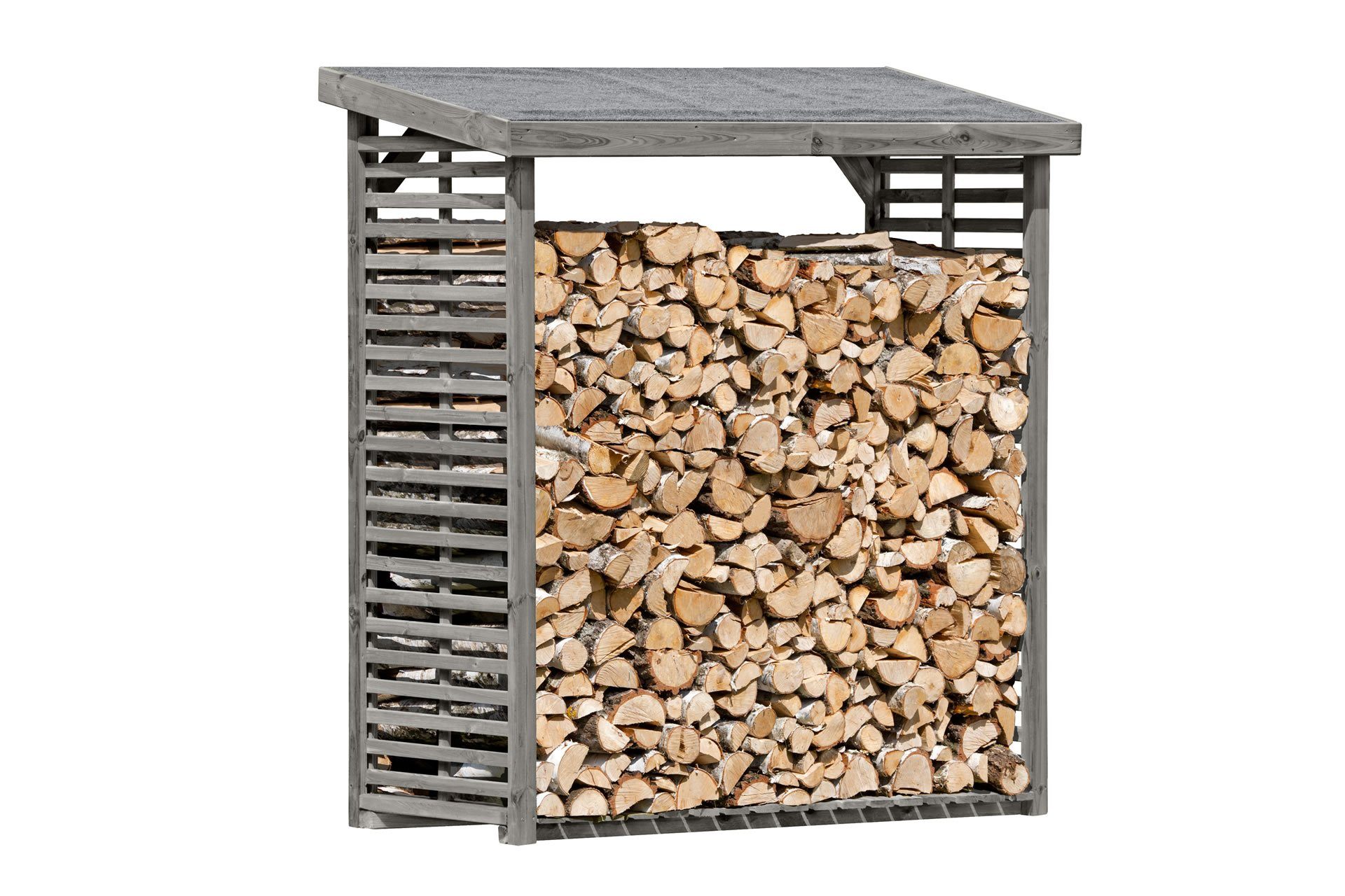 Mega-Holz Kaminholzregal Kaminholzregal FLAMMO L, BxTxH:208x75x200 cm, Witterungsbeständig und langlebig