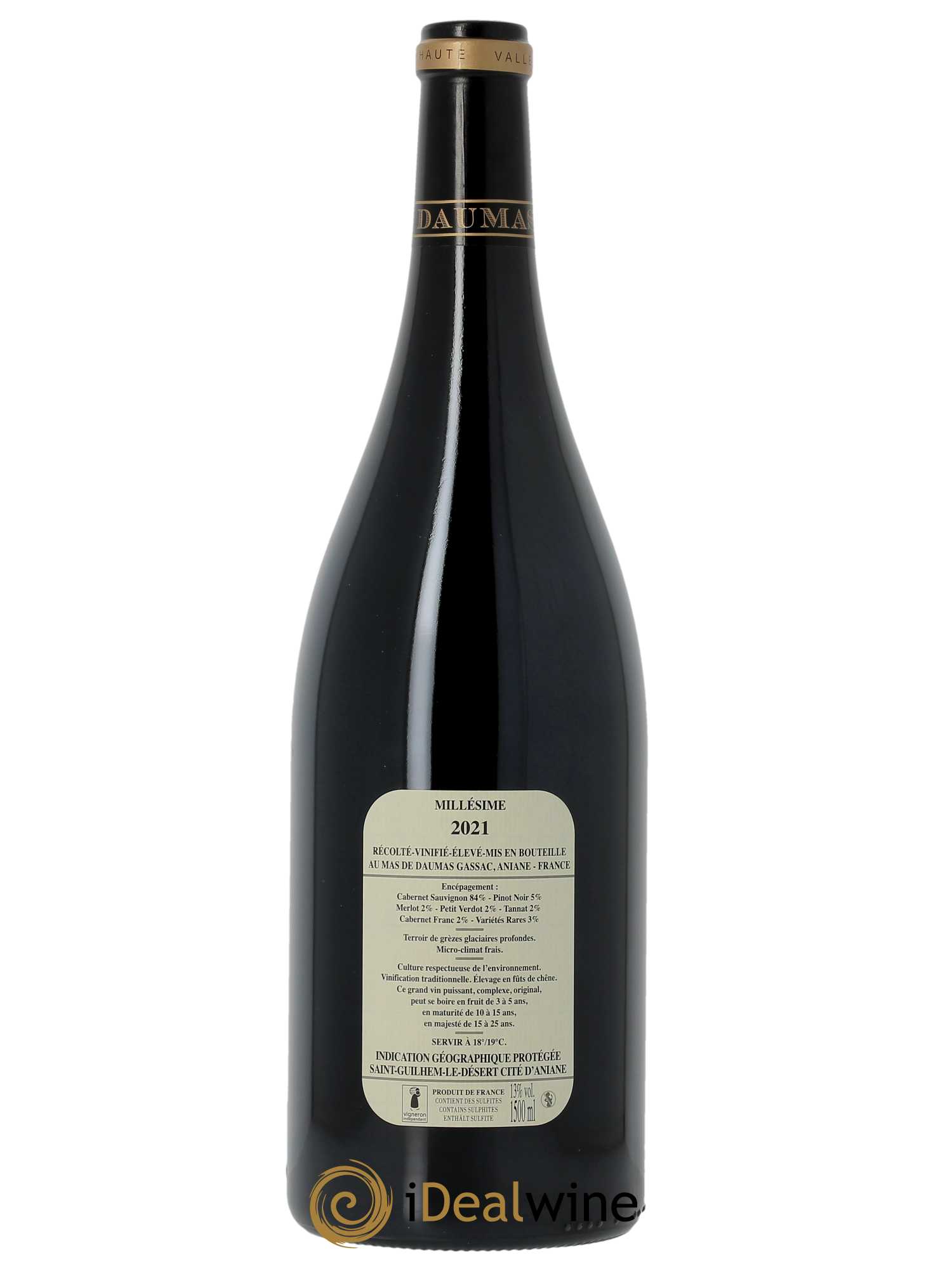 IGP St Guilhem-le-Désert - Cité d'Aniane Mas Daumas Gassac Famille Guibert de La Vaissière  2021 - Lot de 1 Magnum