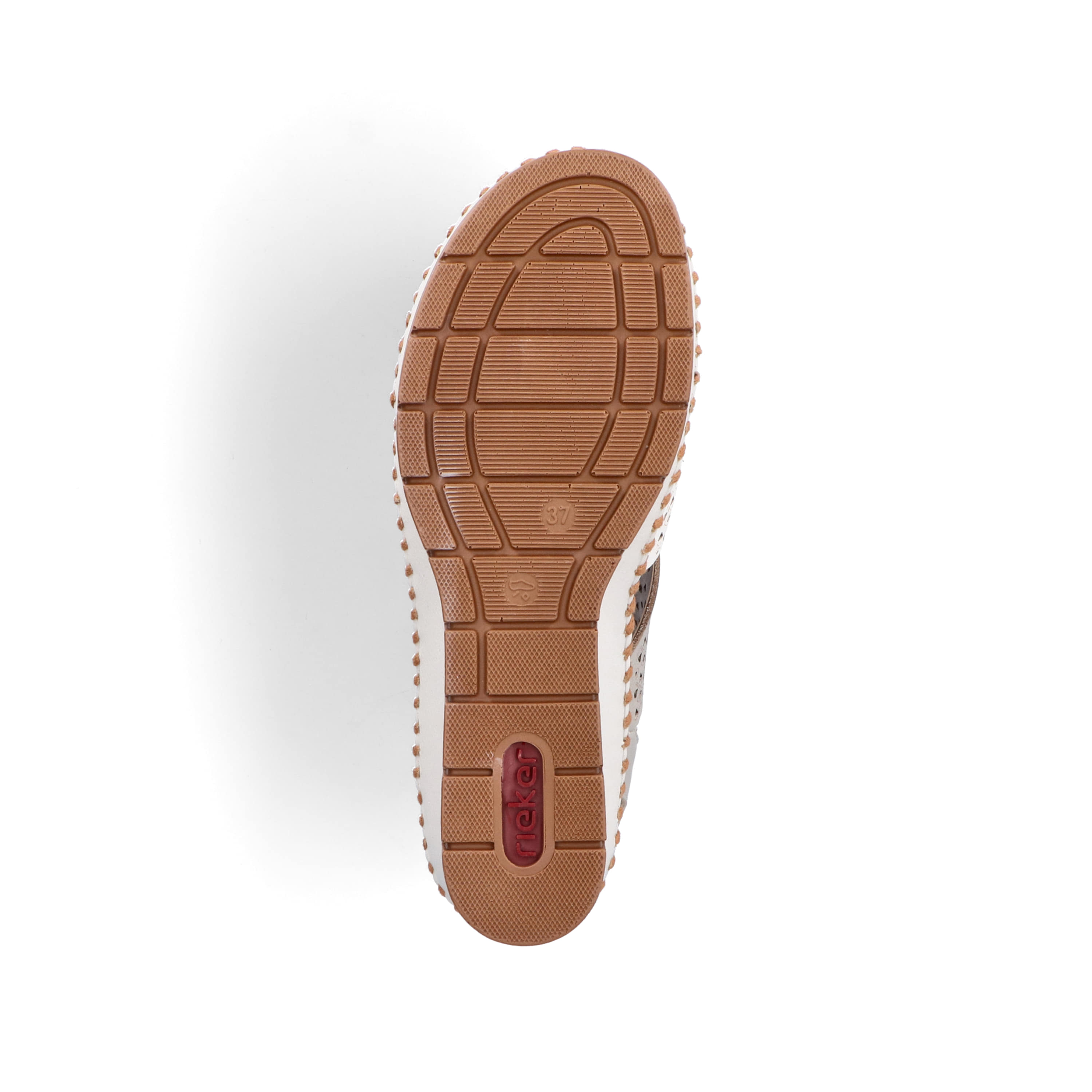 Rieker Damen Keilsandaletten metallic-perlweiss