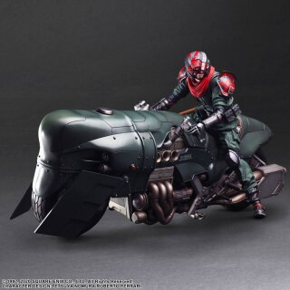 Final Fantasy VII Remake Play Arts Kai Actionfigur & Fahrzeug Shinra Elite Security Officer & Bike