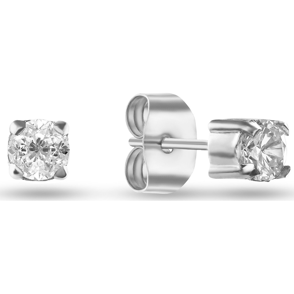 FAVS Boucles d'oreilles à fermoir à poussette Acier inoxydable Boucles d'oreilles