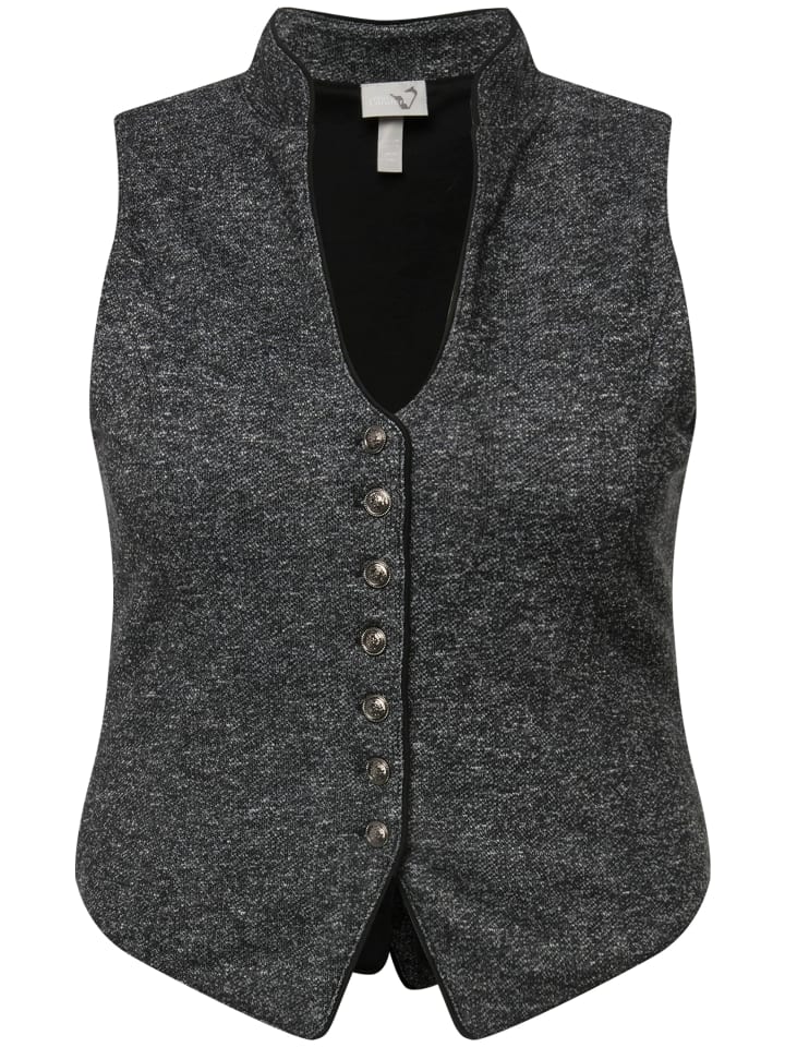 Ulla Popken Trachtenbluse in grau melange günstig kaufen
