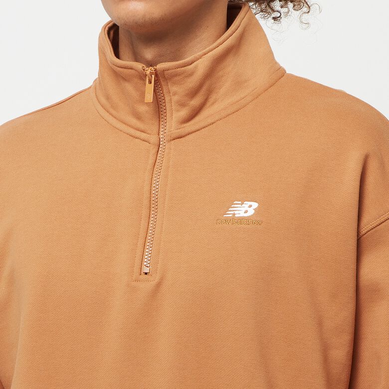 New Balance Athletics Remastered French Terry 1/4 Zip tobacco