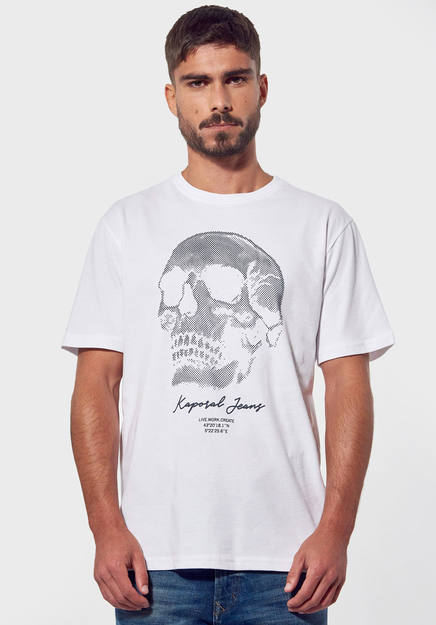 RODIK  T-shirt blanc Homme en 100% coton bio