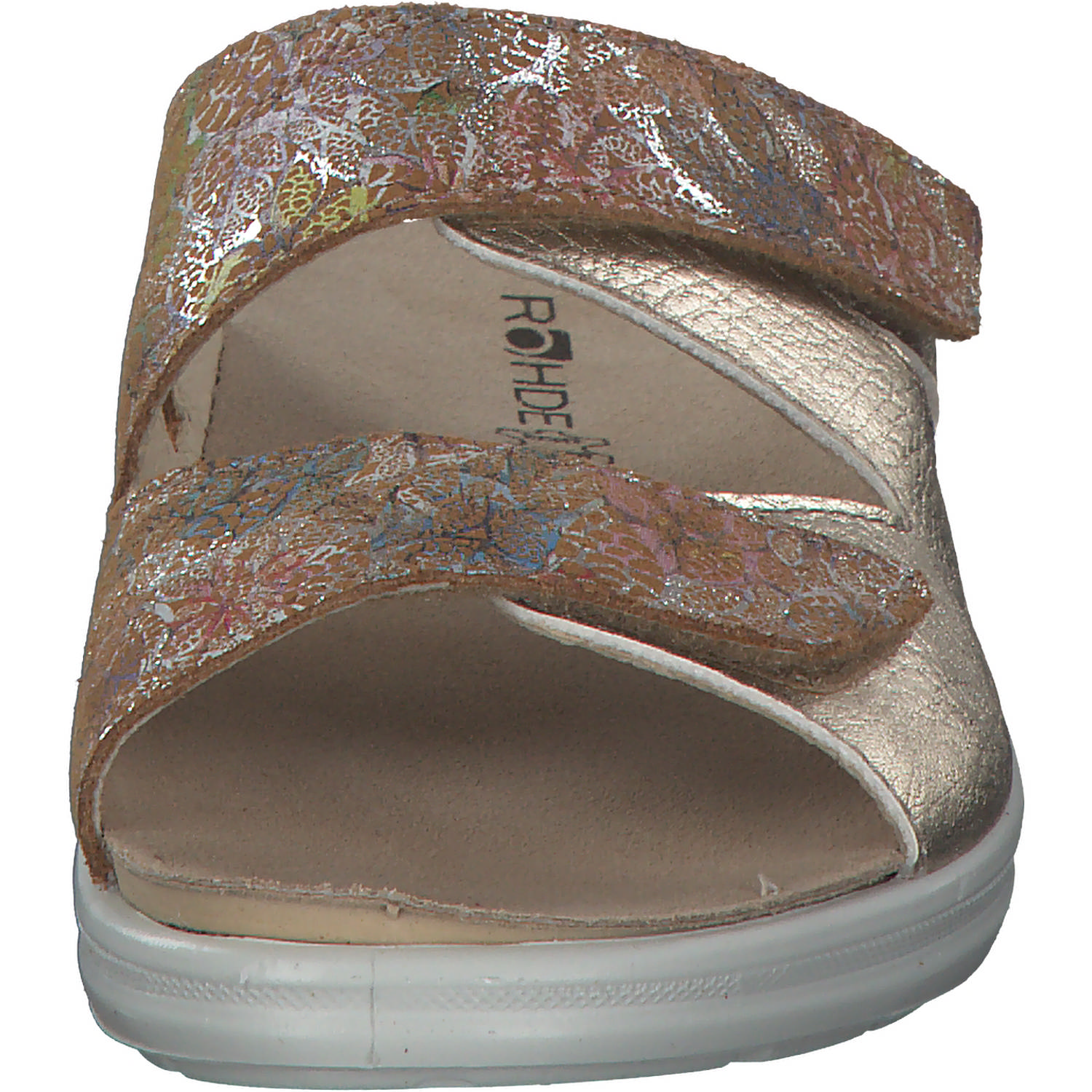 Rohde 5735, Pantoletten, Damen, Beige (Gold Blume)