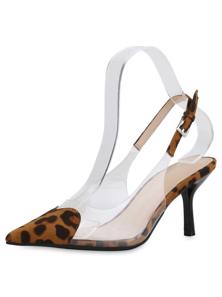 VAN HILL Slingpumps Sofia in Hellbraun Leo günstig kaufen