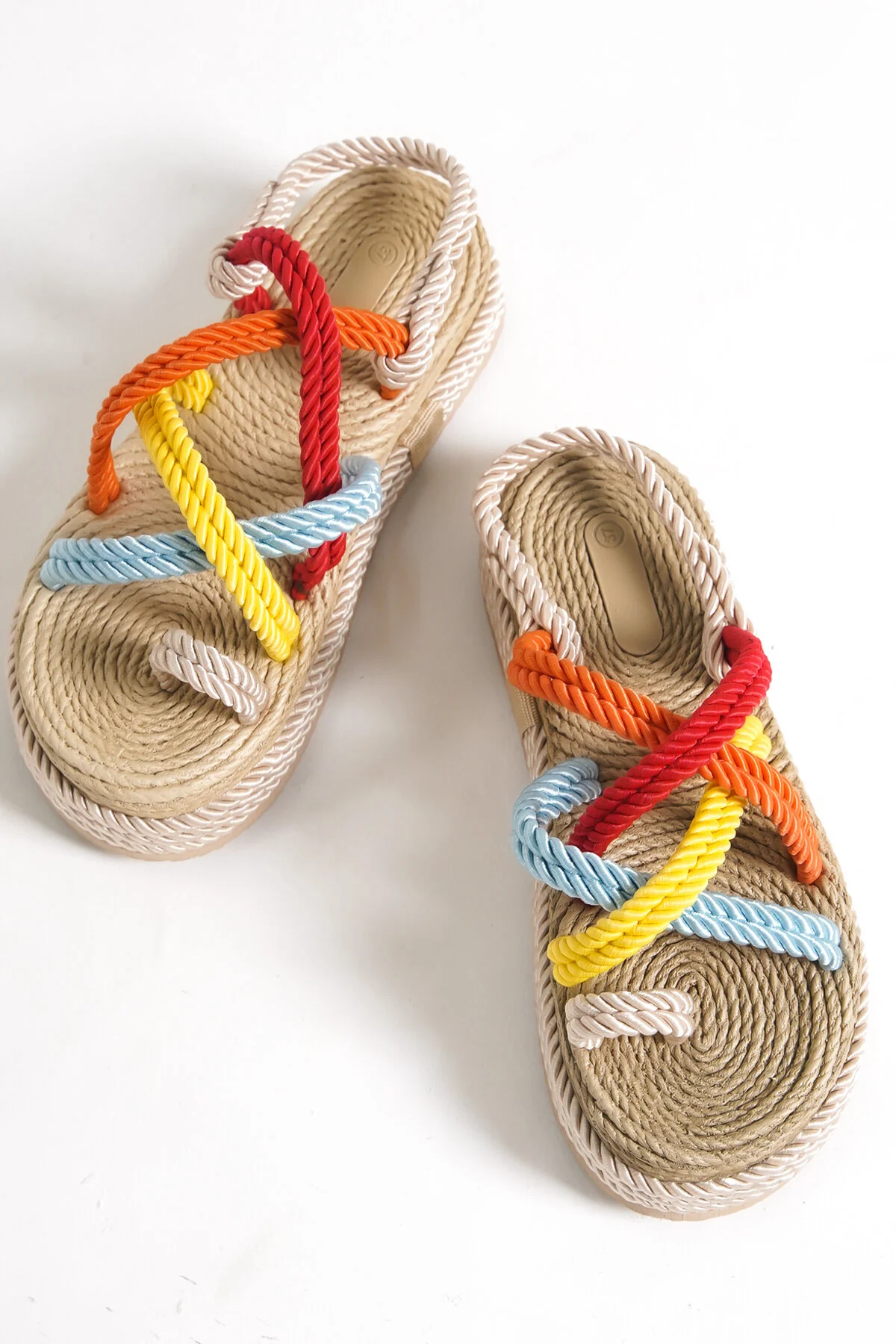 Capone Outfitters  Damen-Sandalen mit Keilabsatz und Schnürung