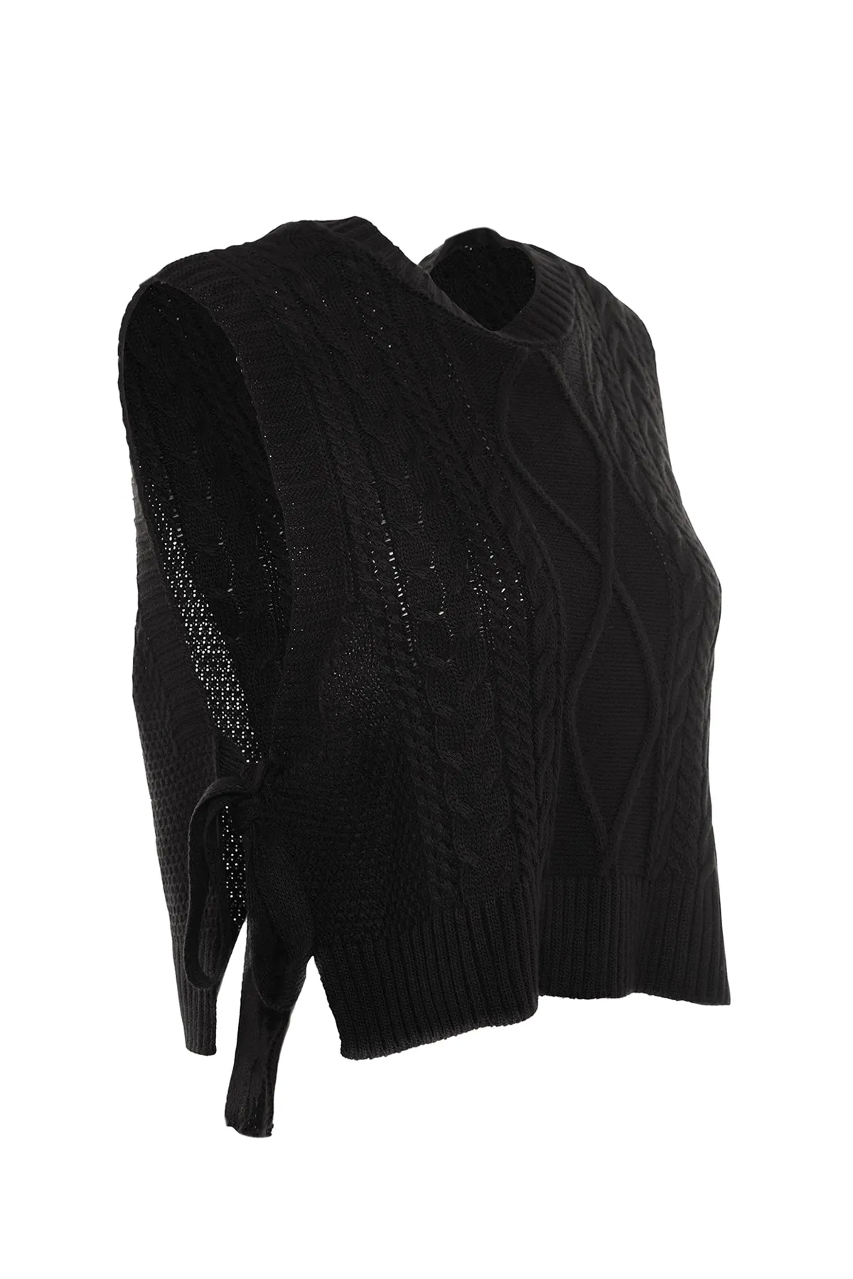 Trendyol Collection  Strickweste - Schwarz - Regular Fit