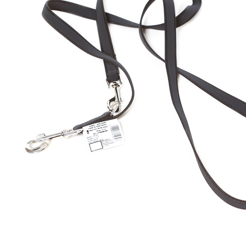 JULIUS-K9 Hundeleinen JULIUS-K9 Führleine verstärkt 20mm schwarz/ grau