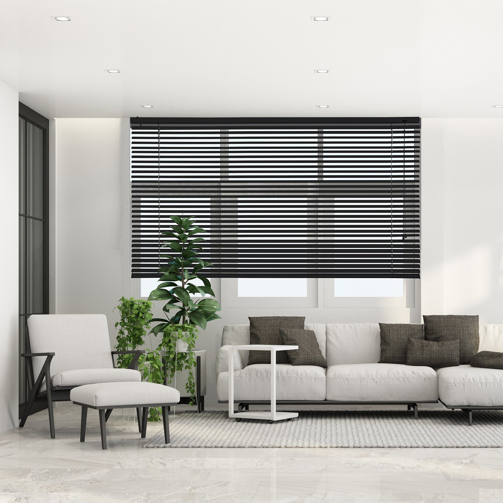 Jalousie Aluminium-Jalousie ohne Bohren, Klemmfix-Jalousie für fenster, Sekey, freihängend, 25mm Alu-Lamellen, mit Bohren, inklusive Montagematerial