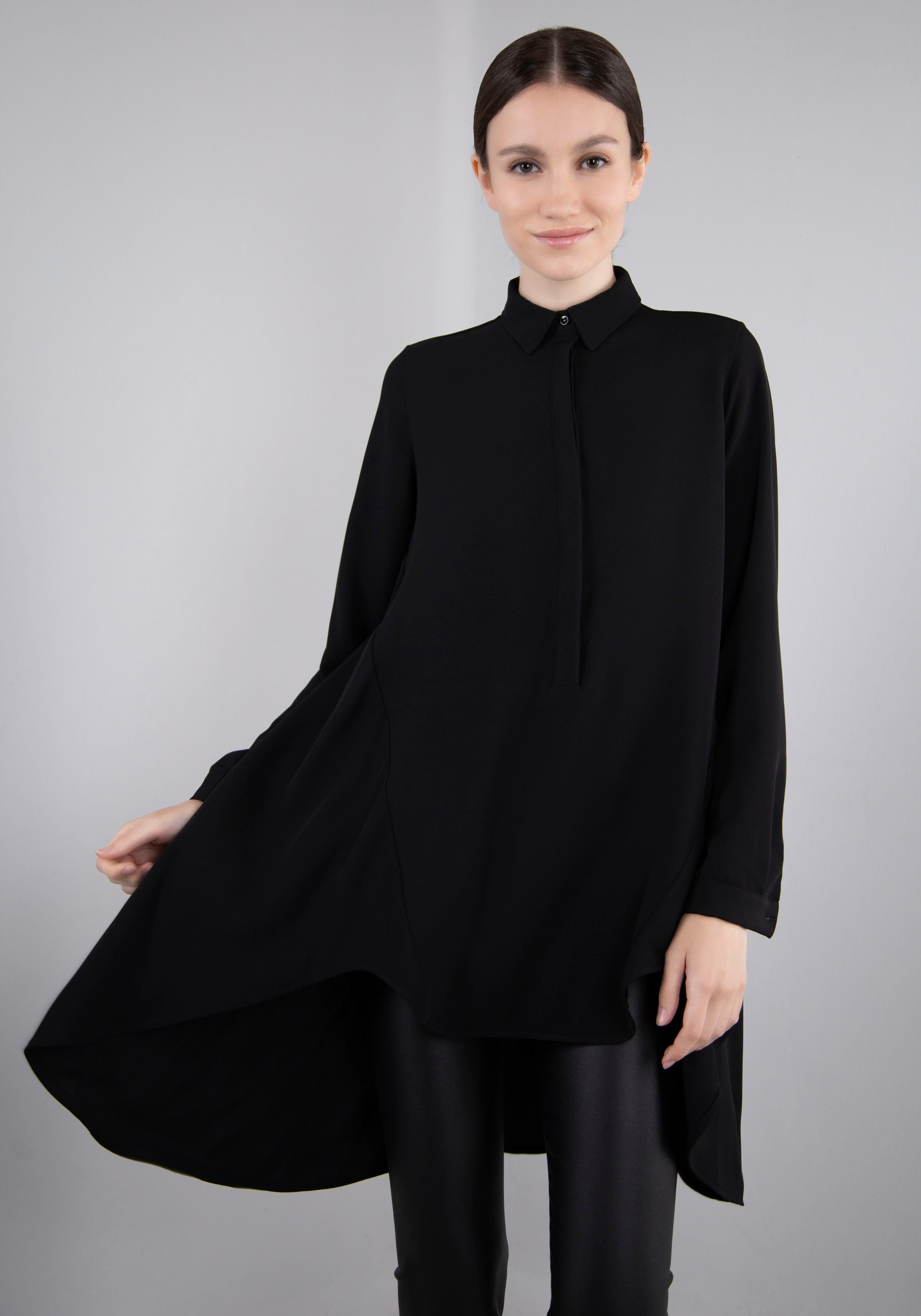 IMPERIAL Klassische Bluse IMP-C ED3BEW fliessende Vokohila Longbluse