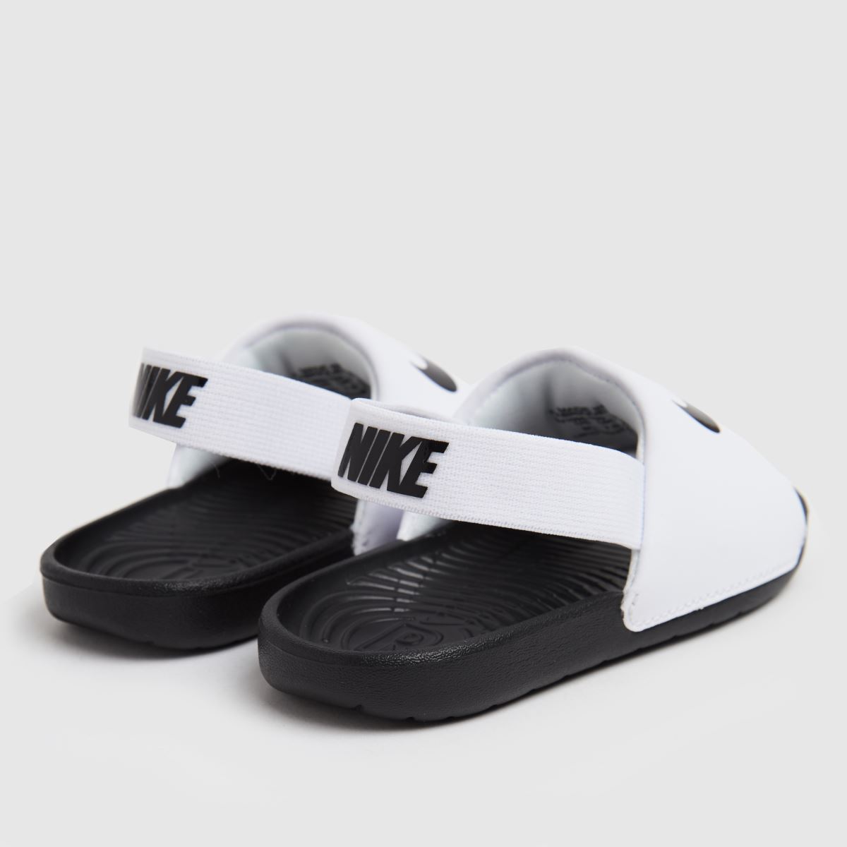 Nike vita och svarta Kawa-sandaler för småbarn