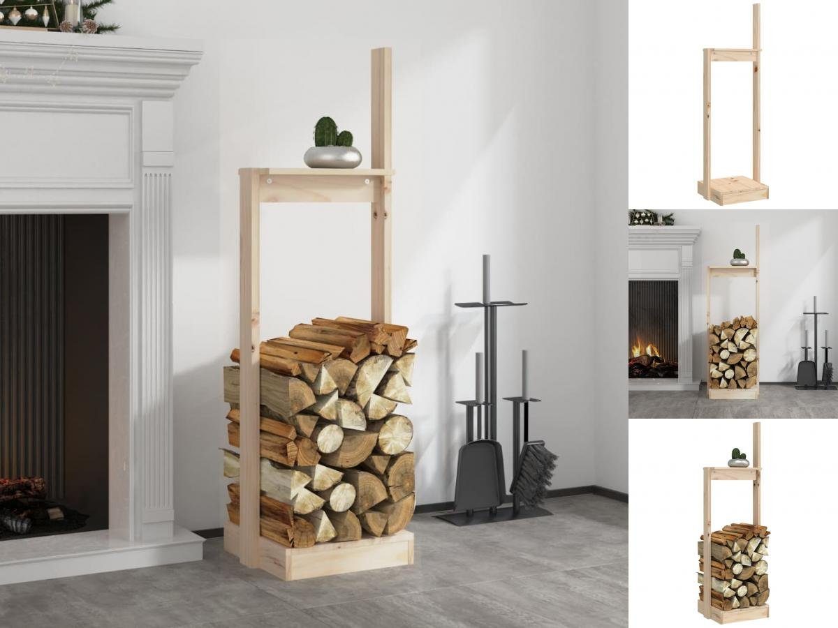 vidaXL Kaminholzregal Kaminholzhalter 33,5x30x110 cm Massivholz Kiefer Feuerholz Ständer Lag, BxTxH:33x30x110 cm