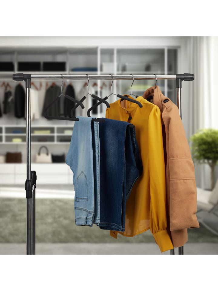 relaxdays 12x Kleiderbügel in Schwarz günstig kaufen onesize