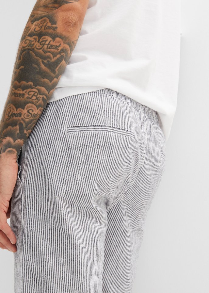Bermuda mit Leinen, Regular Fit