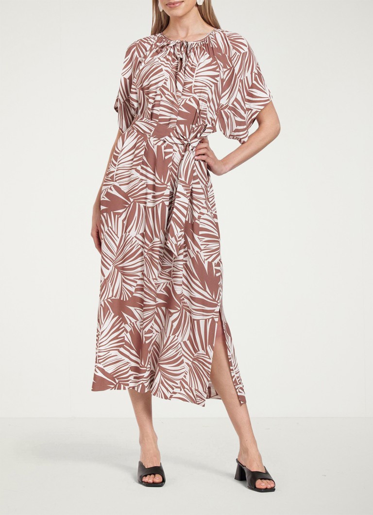 Abito midi Studio Anneloes Ivy con stampa grafica e cintura da annodare