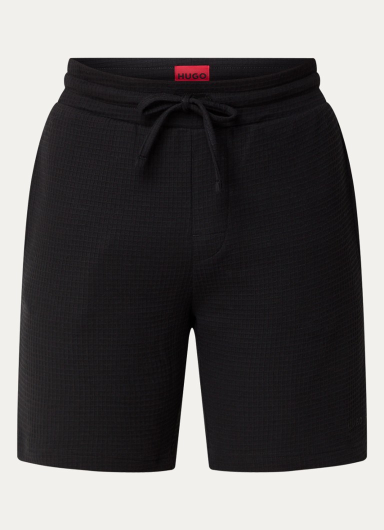 HUGO BOSS Austin straight fit textured pajama shorts