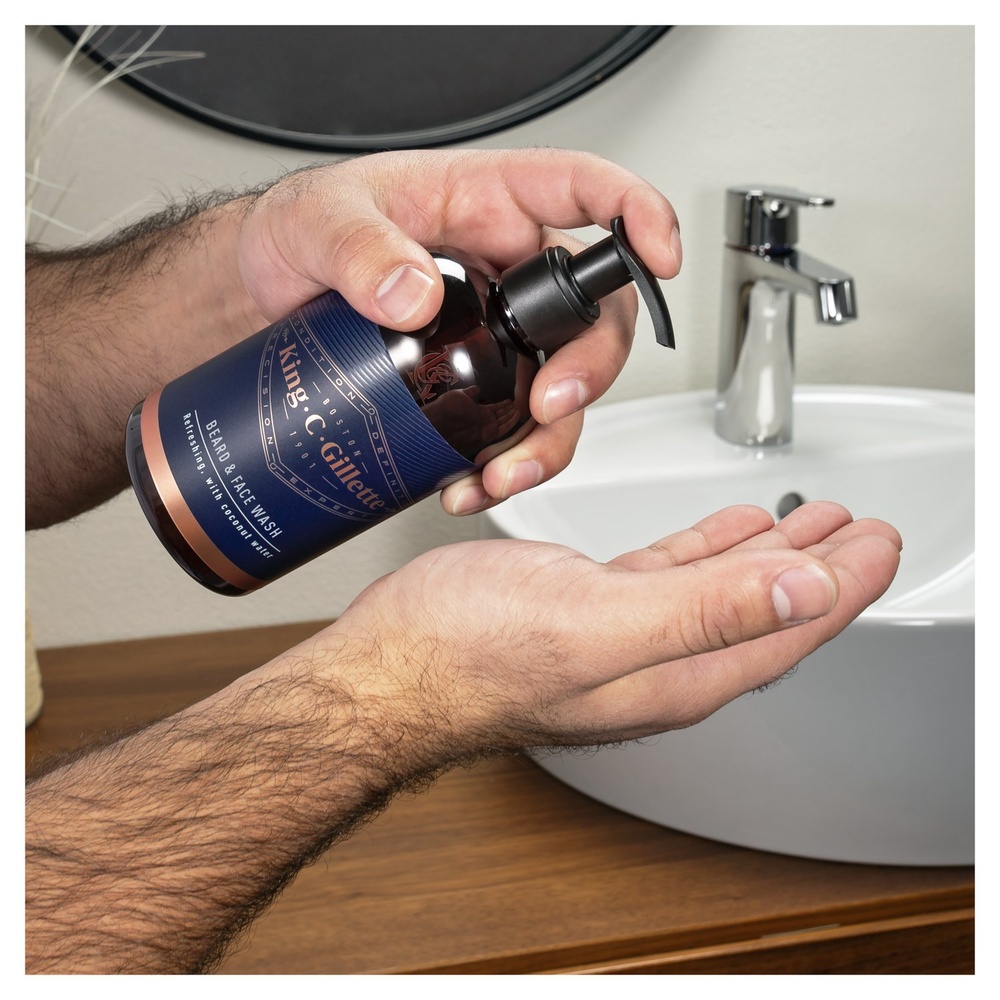 gillette Gillette King C. Nettoyant Pour La Barbe Et Le Visage, 350 ml Soin