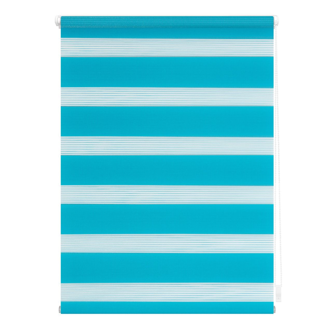 Lichtblick Duo-Rollo Klemmfix, ohne Bohren - Blau, 70 cm x 150 cm (B x L)