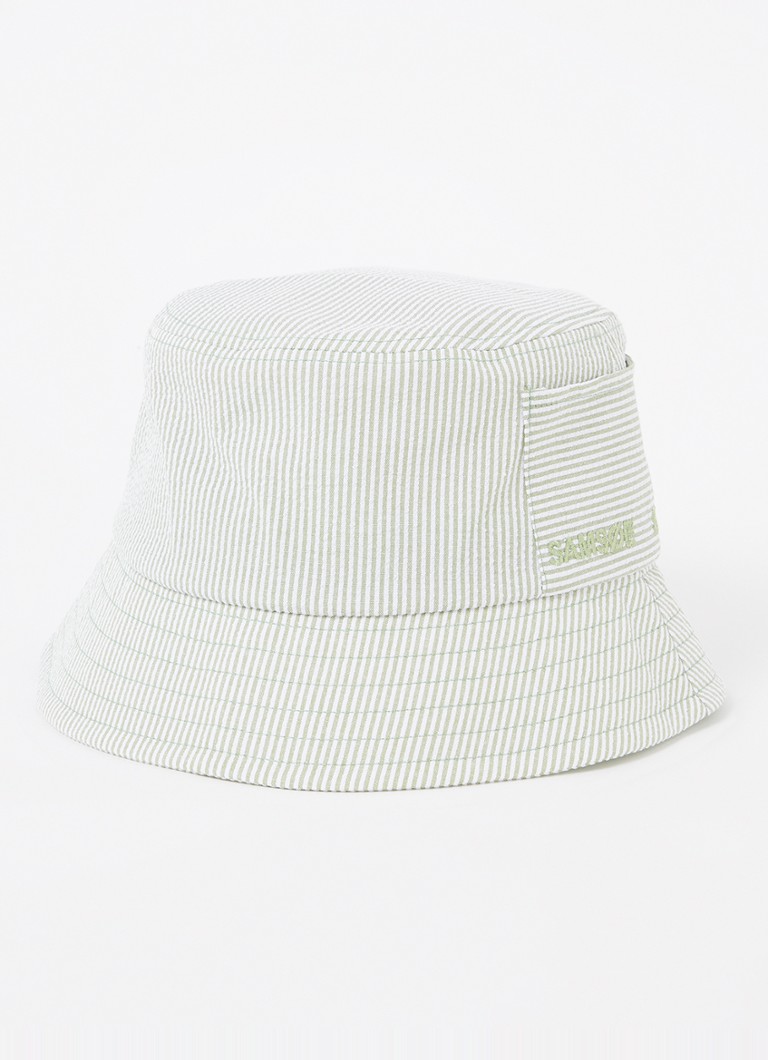 SAMSØE SAMSØE Safiffi bucket hat with stripe print and logo embroidery
