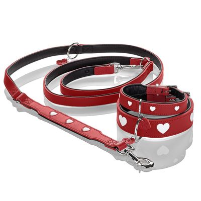 HUNTER Verstellbare Führleine Love, rot