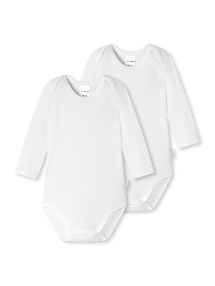 Schiesser Baby Bodies 2er-Pack in weiß günstig kaufen
