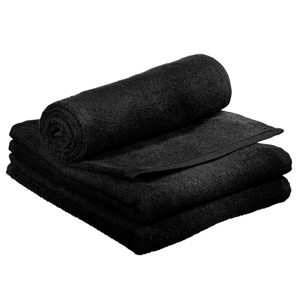 Comair Kabinett Handtuch 50 x 90cm schwarz 3er Set