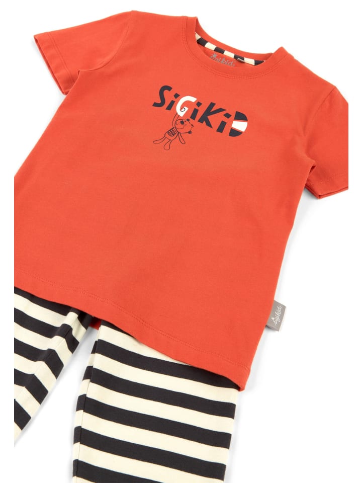 Sigikid Pyjama Nachtwäsche in rot/schwarz/weiß günstig kaufen