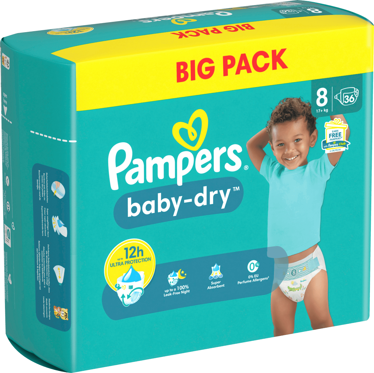 Windeln Baby Dry Gr.8 Extra Large (17+kg), Big Pack, 36 St