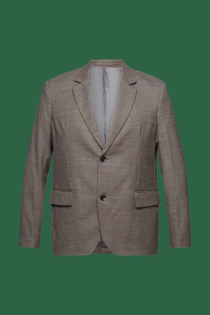 Wollblazer mit Hahnentrittmuster