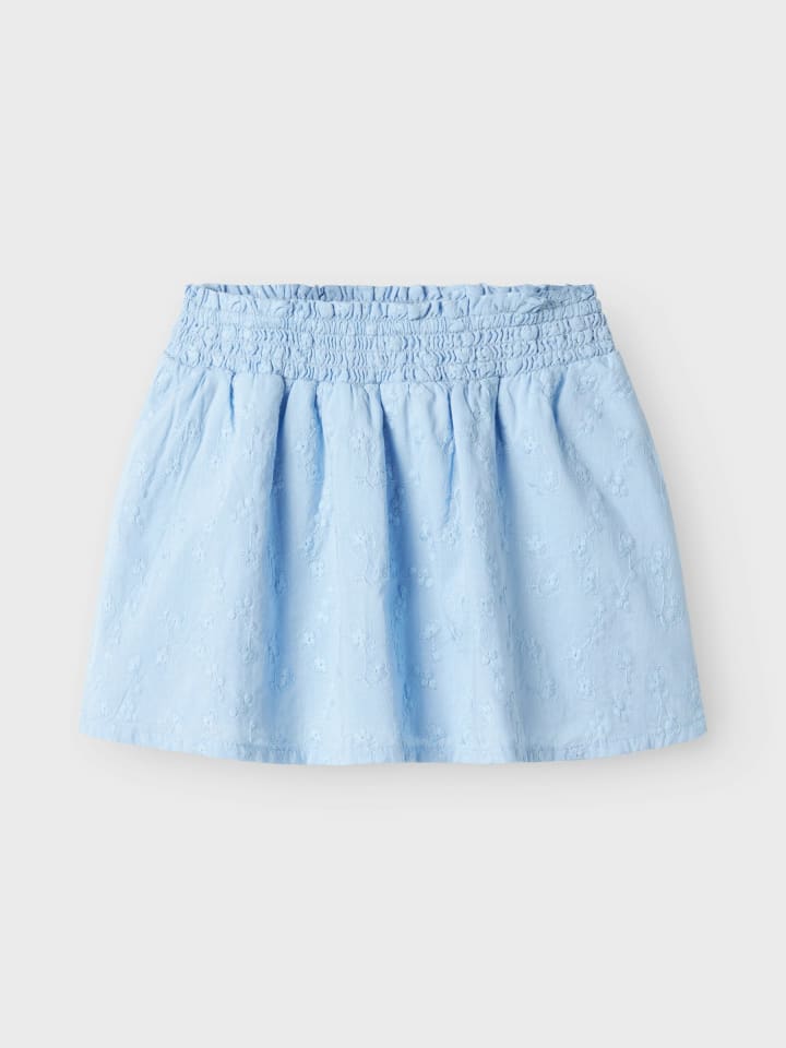name it Rock mit Stickerei und elastischem Smokbund in Blau günstig kaufen