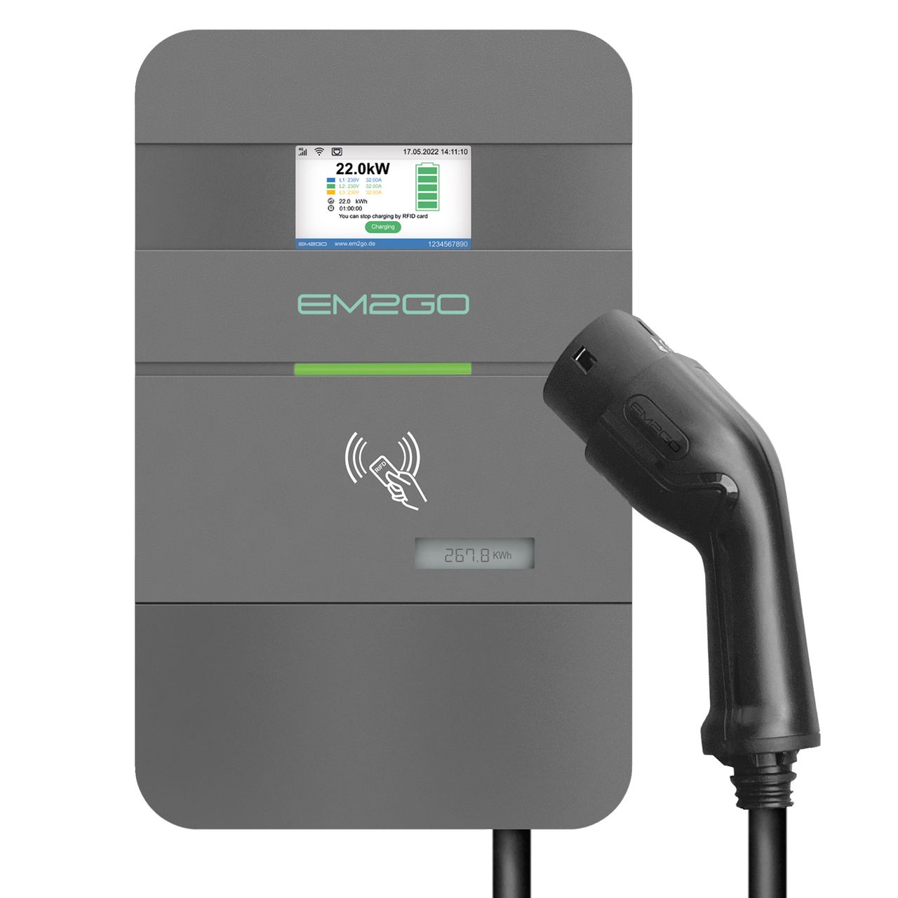 EM2GO AC Wallbox Pro Power 22kW MID