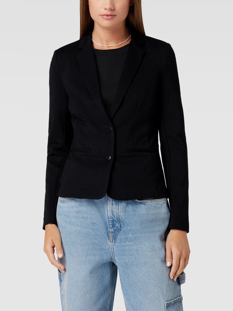 Blazer mit Label-Details Modell 'Poptrash' in schwarz