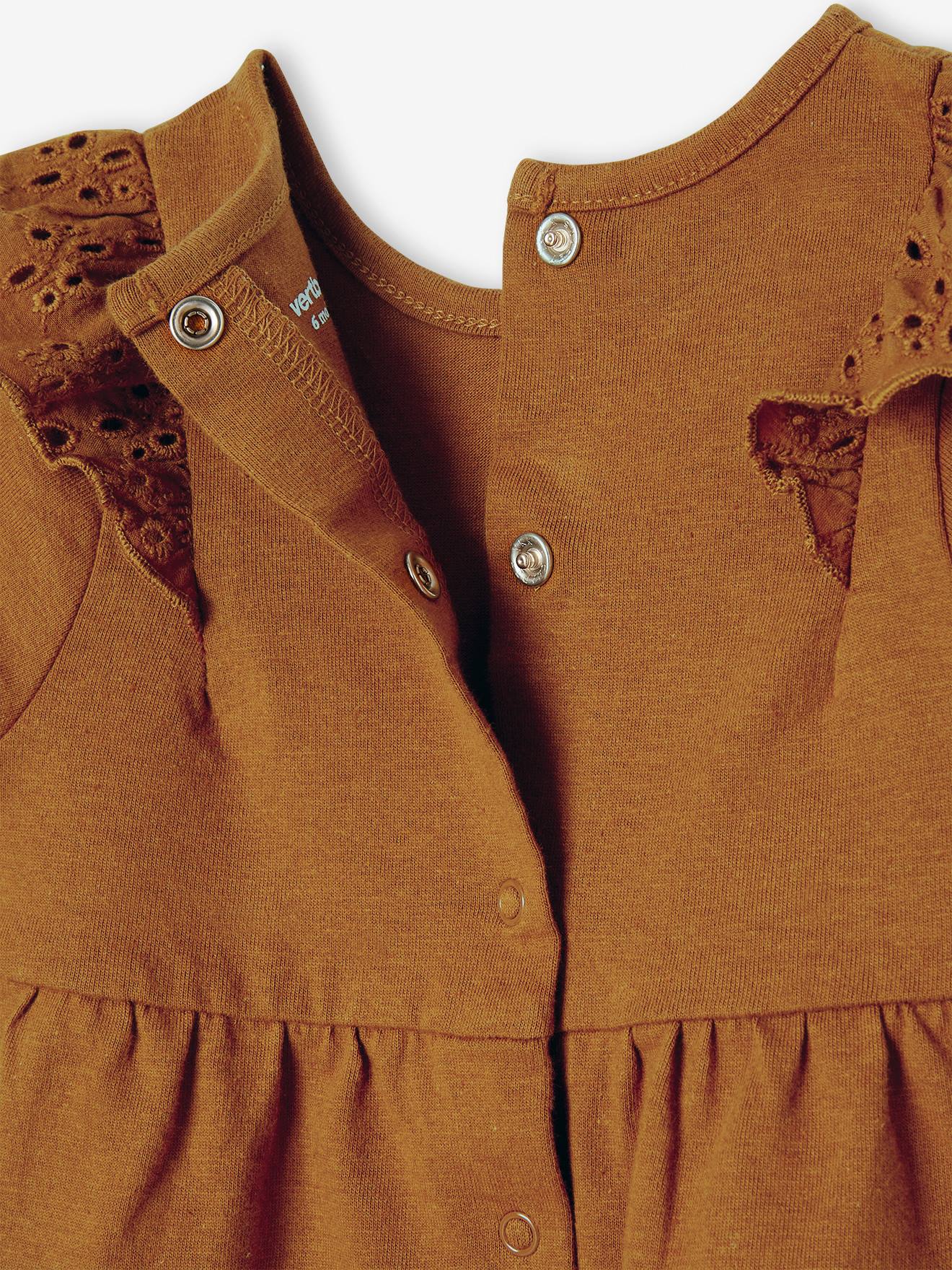 T-shirt bébé volant en broderie anglaise blanc