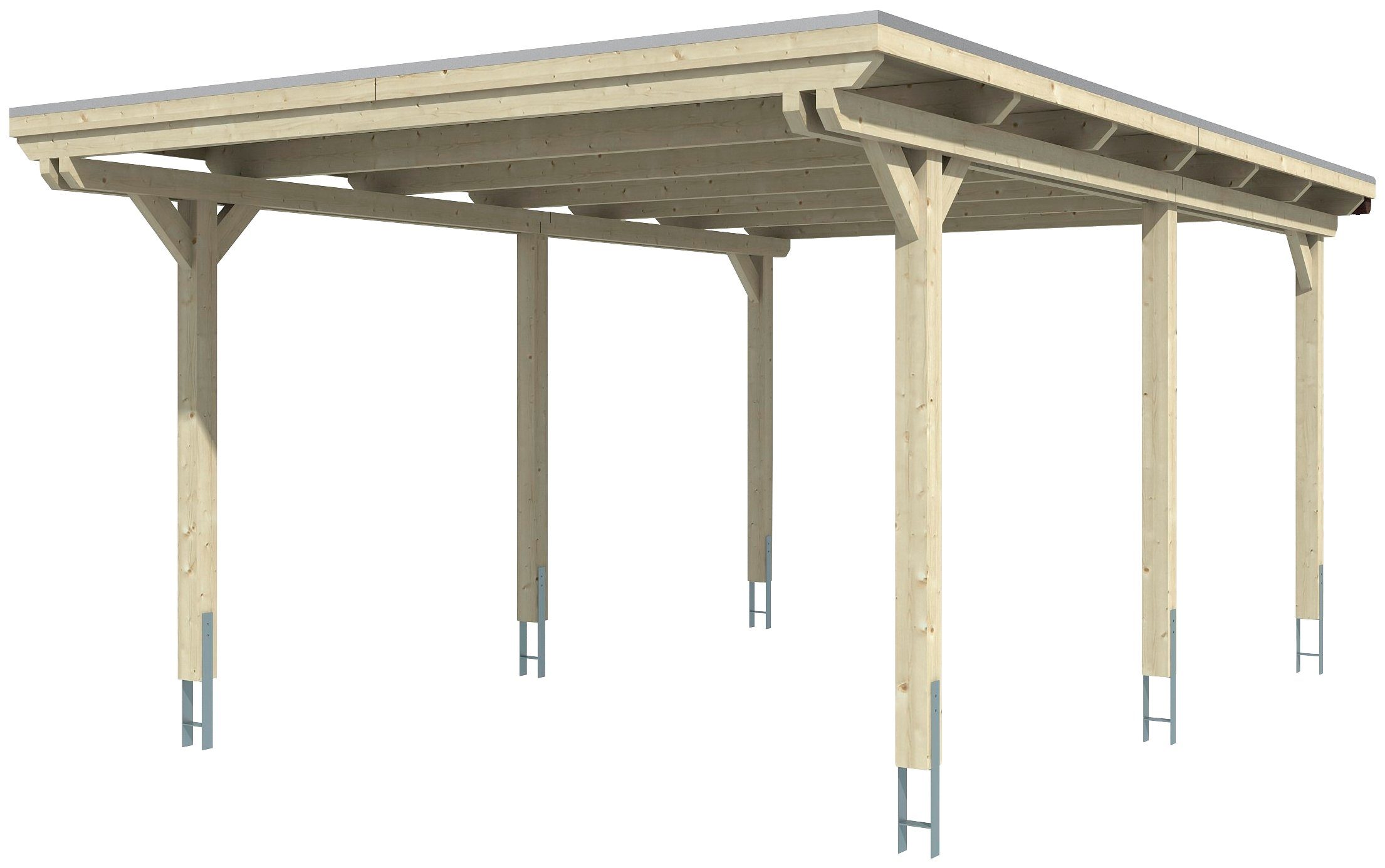 Skanholz Einzelcarport Emsland, BxT: 404x604 cm, 223 cm Einfahrtshöhe
