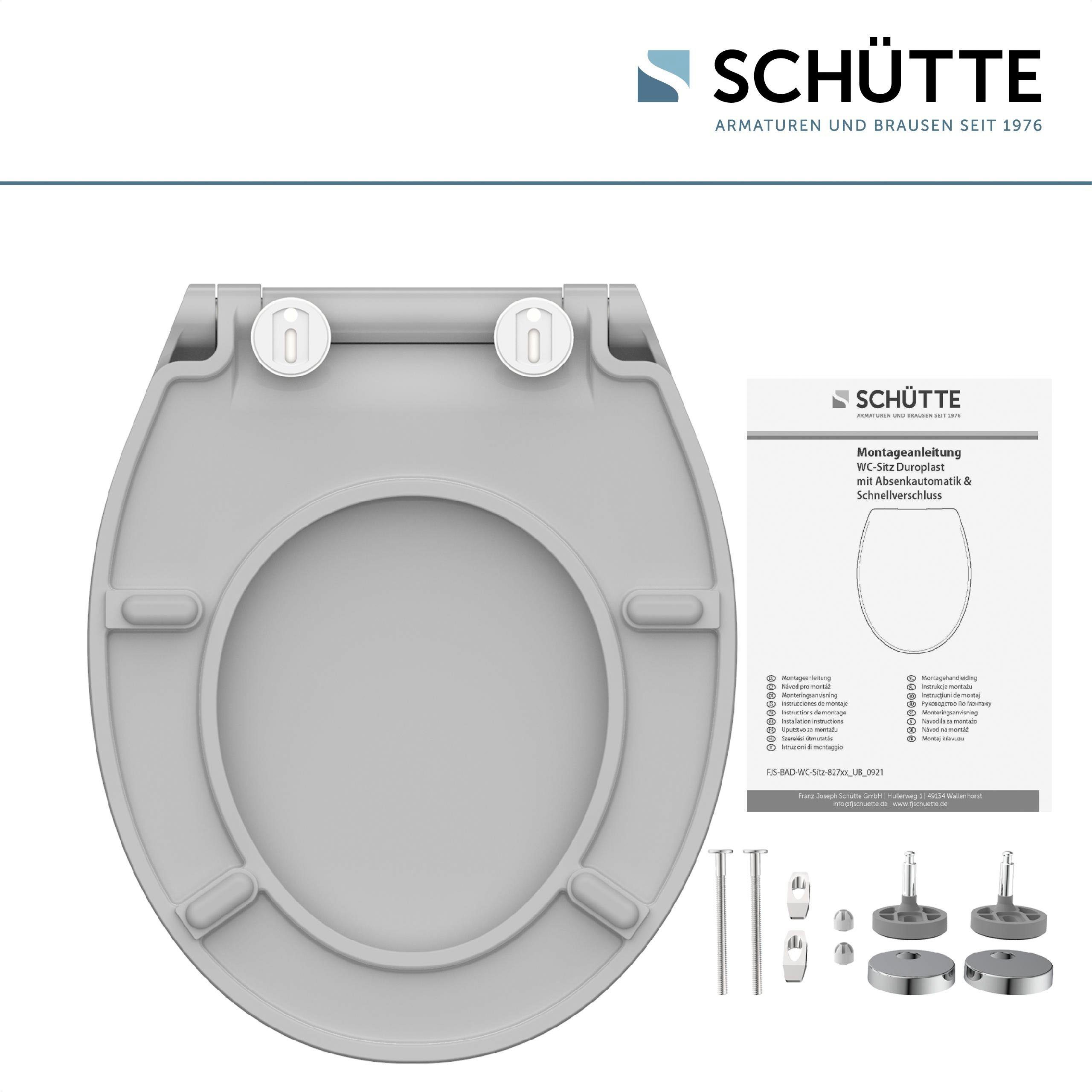 Schütte WC-Sitz SLIM, Duroplast, Absenkautomatik, Schnellverschluss, besonders flache Form