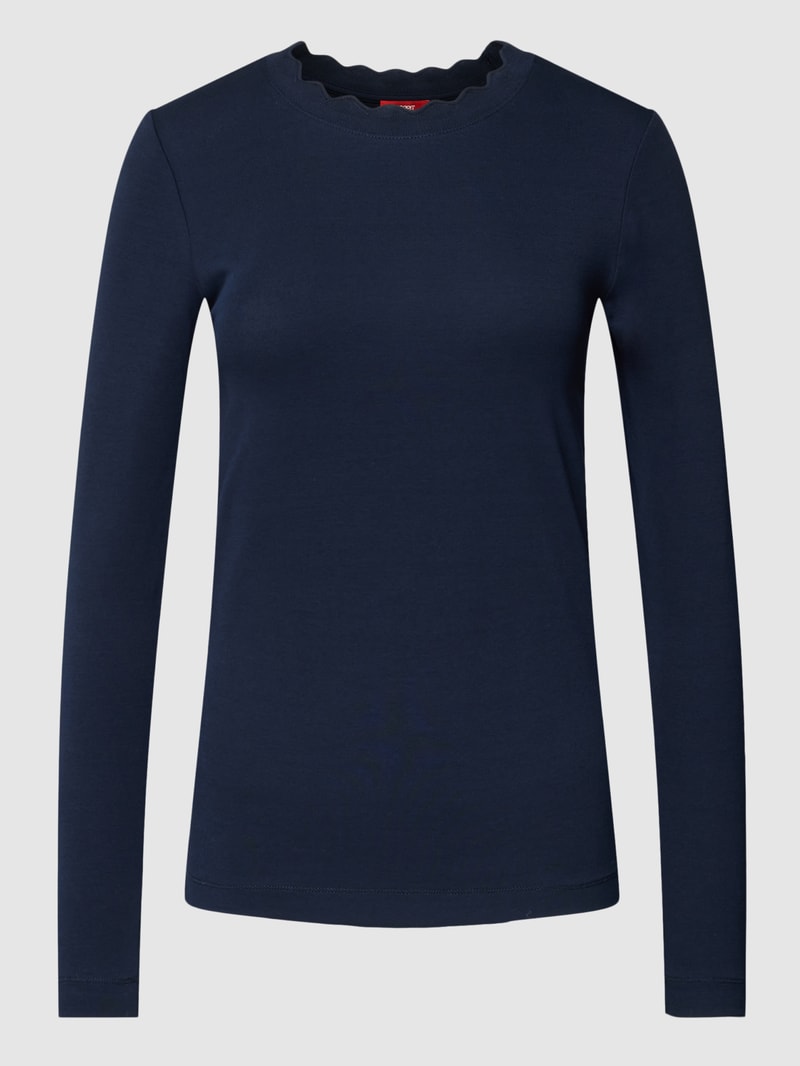 Longsleeve mit Rundhalsausschnitt in marineblau