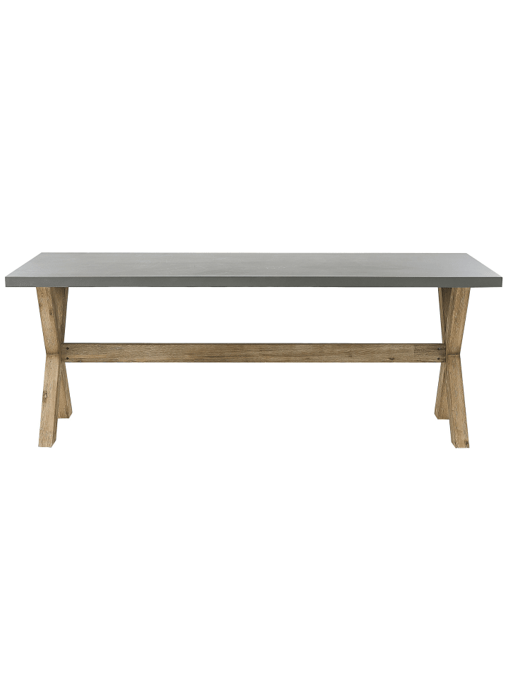 Beliani 7-tlg Gartentisch Set OLBIA in Grau/Beige/Heller Holzfarbton günstig kaufen onesize