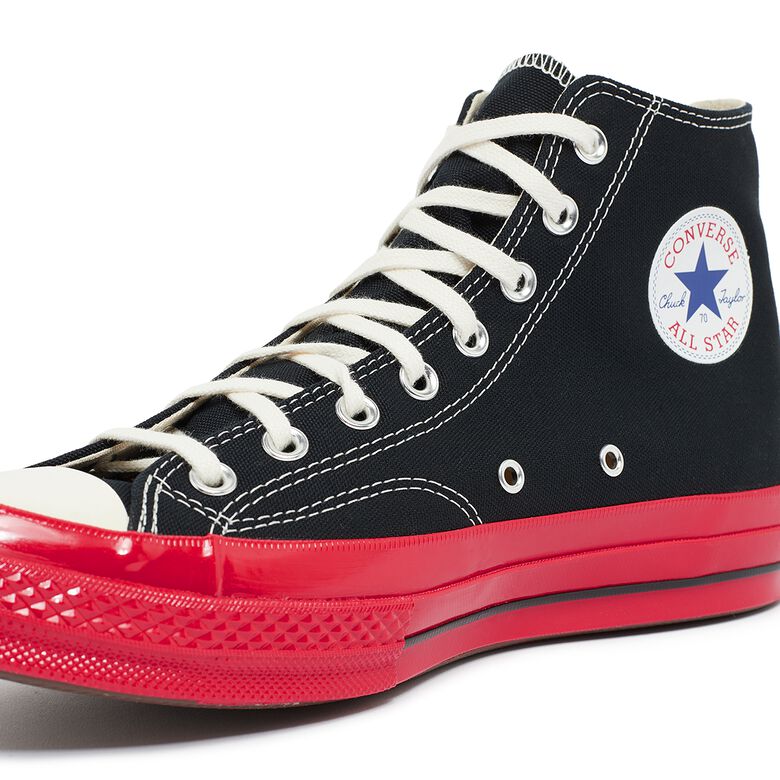 Comme des Garcons Play Red Sole Chuck Taylor 70 Hi Top Black