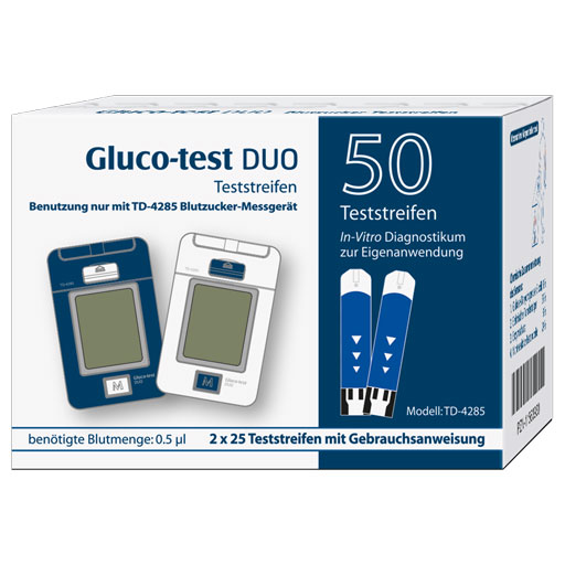 GLUCO TEST DUO Teststreifen  50 St  Teststreifen