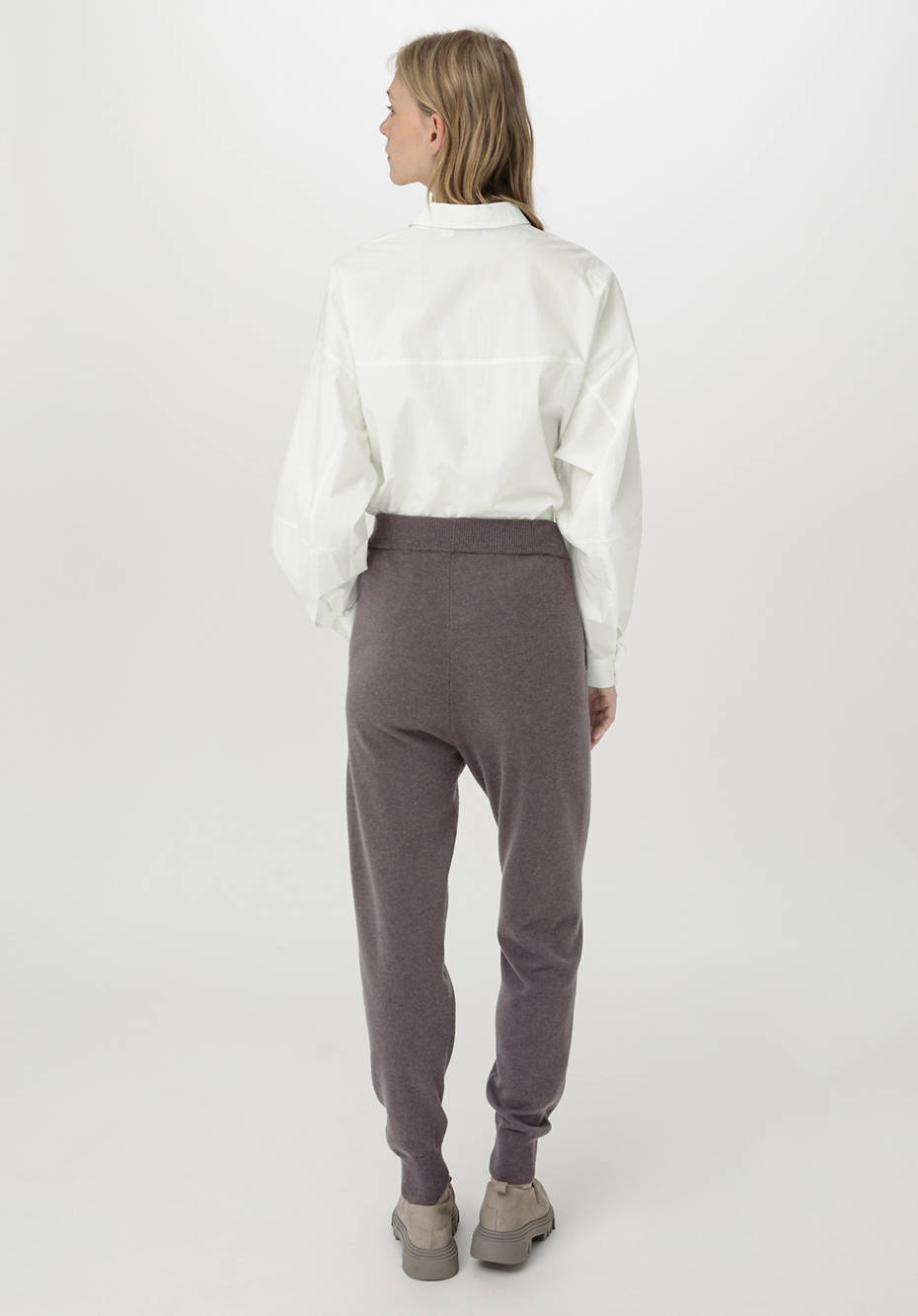 Strickhose aus Bio-Schurwolle mit Kaschmir