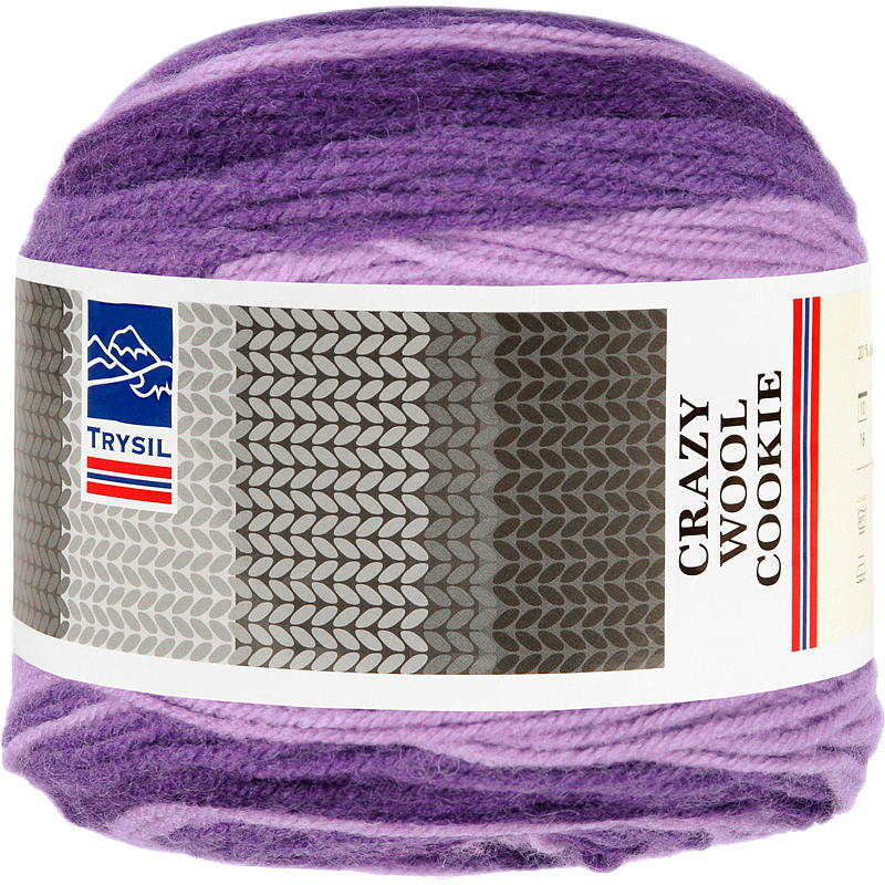 Trysil Garn Crazy Wool multi lilla/blå