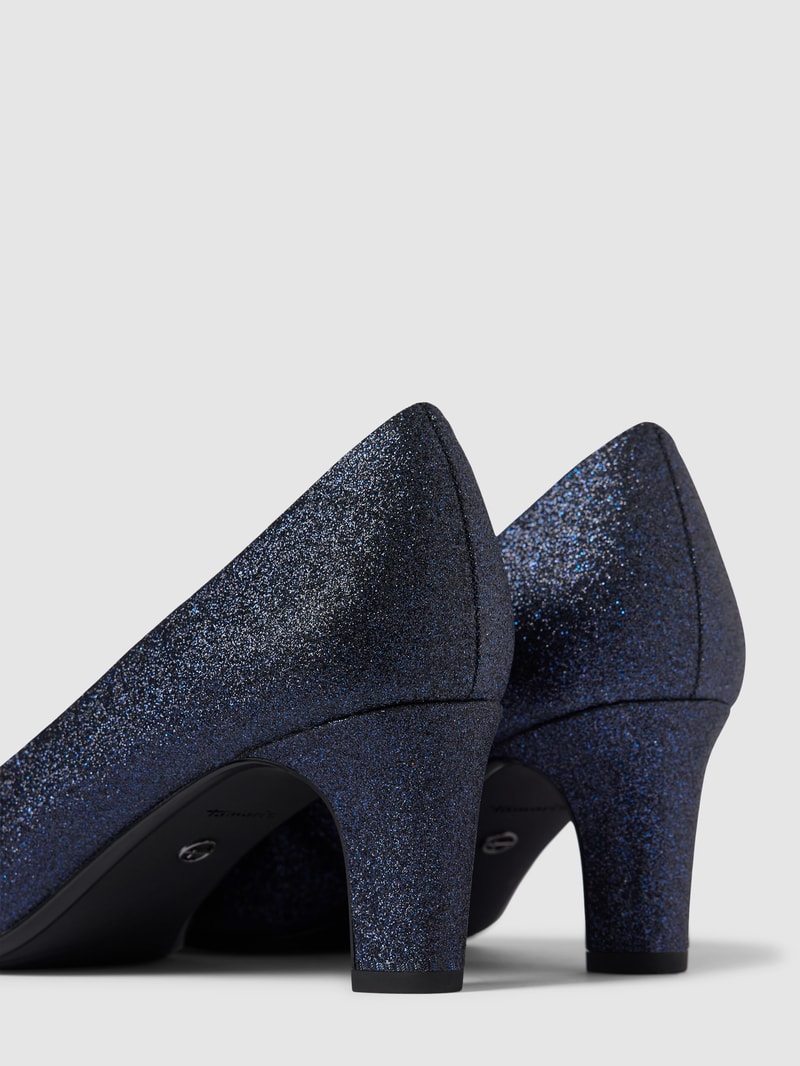 Pumps in Glitzer-Optik in marineblau