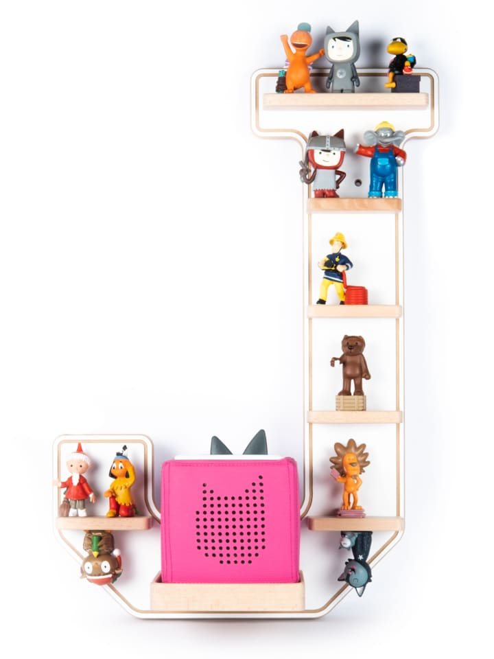 BOARTI Holz Regal Buchstabe J für Toniebox Tonies Figuren in Weiß günstig kaufen onesize