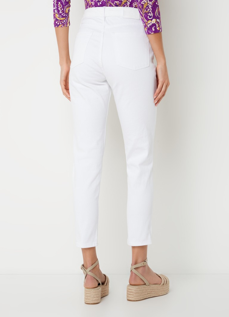 Calça jeans cropped de cintura média e corte justo da Ralph Lauren com bolsos laterais.