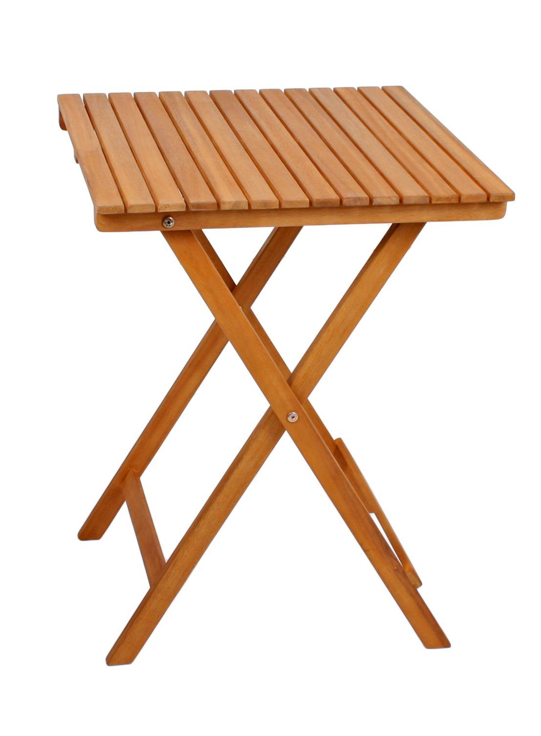 Spetebo Klapptisch Akazienholz Beistelltisch ALAMEDA klappbar - 55 cm
