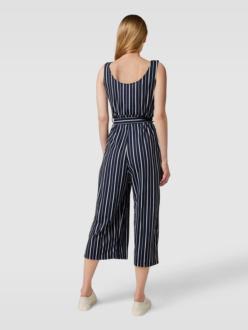 Jumpsuit mit Streifenmuster in marineblau
